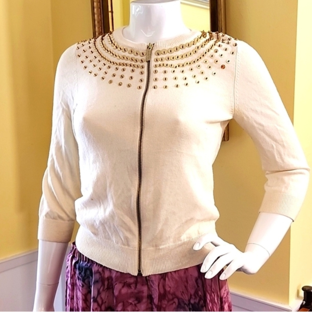 ✨ MICHAEL Michael Kors Zip Cardigan – Size L, NWT ✨